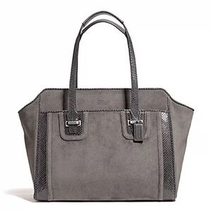 Coach Taylor Suede Alexis Carryall Tote Purse Bag Outlet F25301